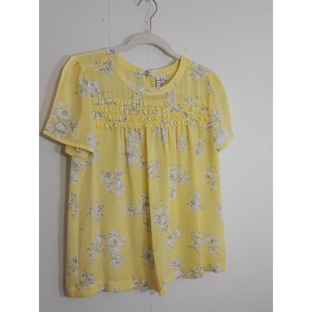 Elle Women Floral Punch Top Size M NWT